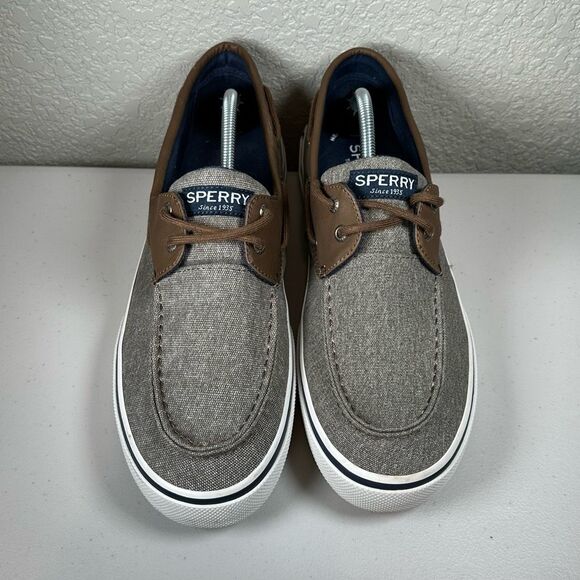 Sperry Gray and Brown Boat Shoes - Picture 3 of 9